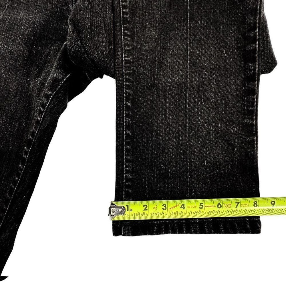 Levi’s 505 Straight Leg Contrast Stitched Black Denim Jeans Women’s Size 16M 33x - Picture 6 of 9